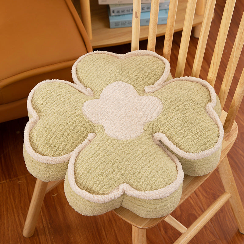 Ins Style New Four-Leaf Clover Thickened Pillow Sofa Pillow Fashion Home Office Cushion Tatami Bay Window