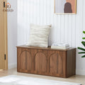 ORRD 43'' Flip-Top Storage Chest - Solid Wood & MDF Farmhouse Bench with Shoe Storage, Wood Trunk for Entryway, Bedroom, Living Room | Heavy-Duty, -Tip, Curved Edges (Compatible with wood floors)
