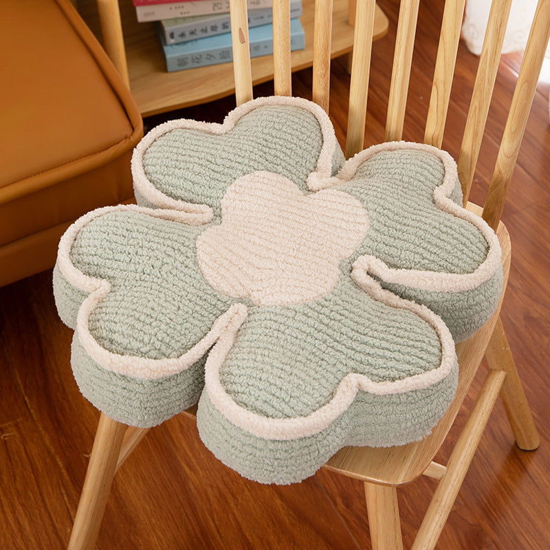 Ins Style New Four-Leaf Clover Thickened Pillow Sofa Pillow Fashion Home Office Cushion Tatami Bay Window